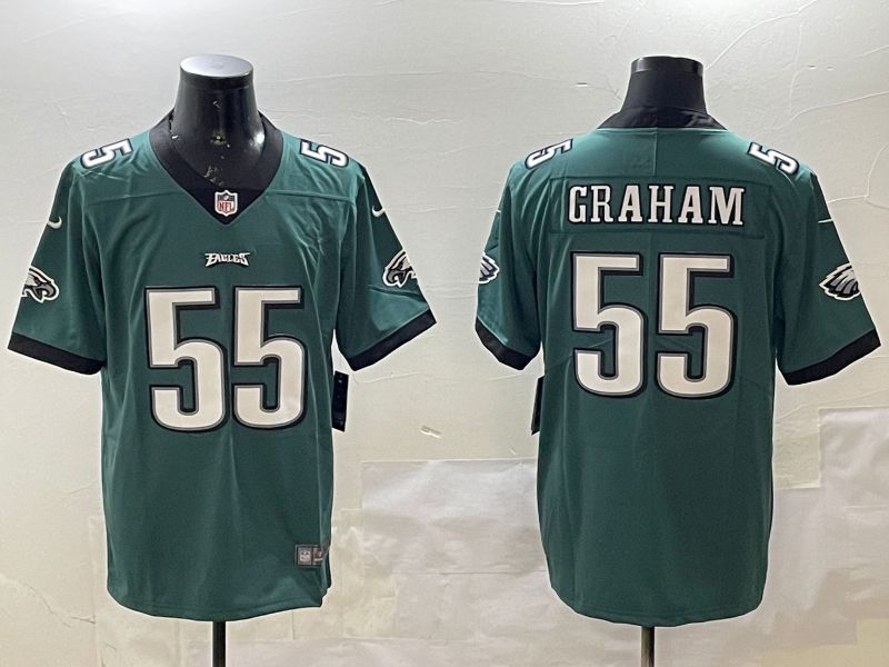 Men Philadelphia Eagles #55 Graham Green Second generations 2025 Nike Vapor Limited NFL Jersey style 1
